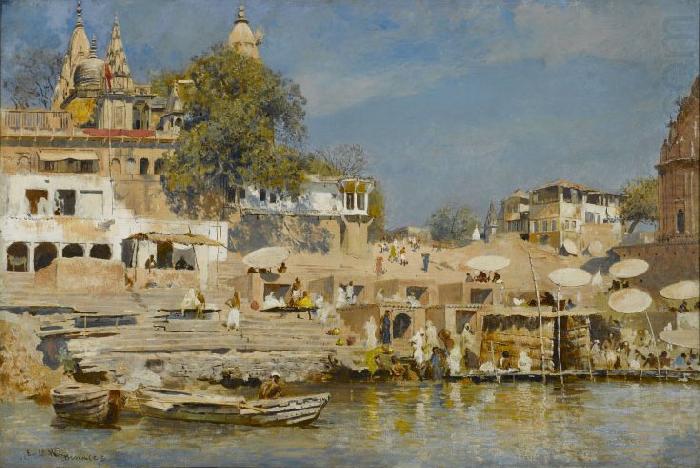 Temples and Bathing Ghat at Benares, Edwin Lord Weeks
